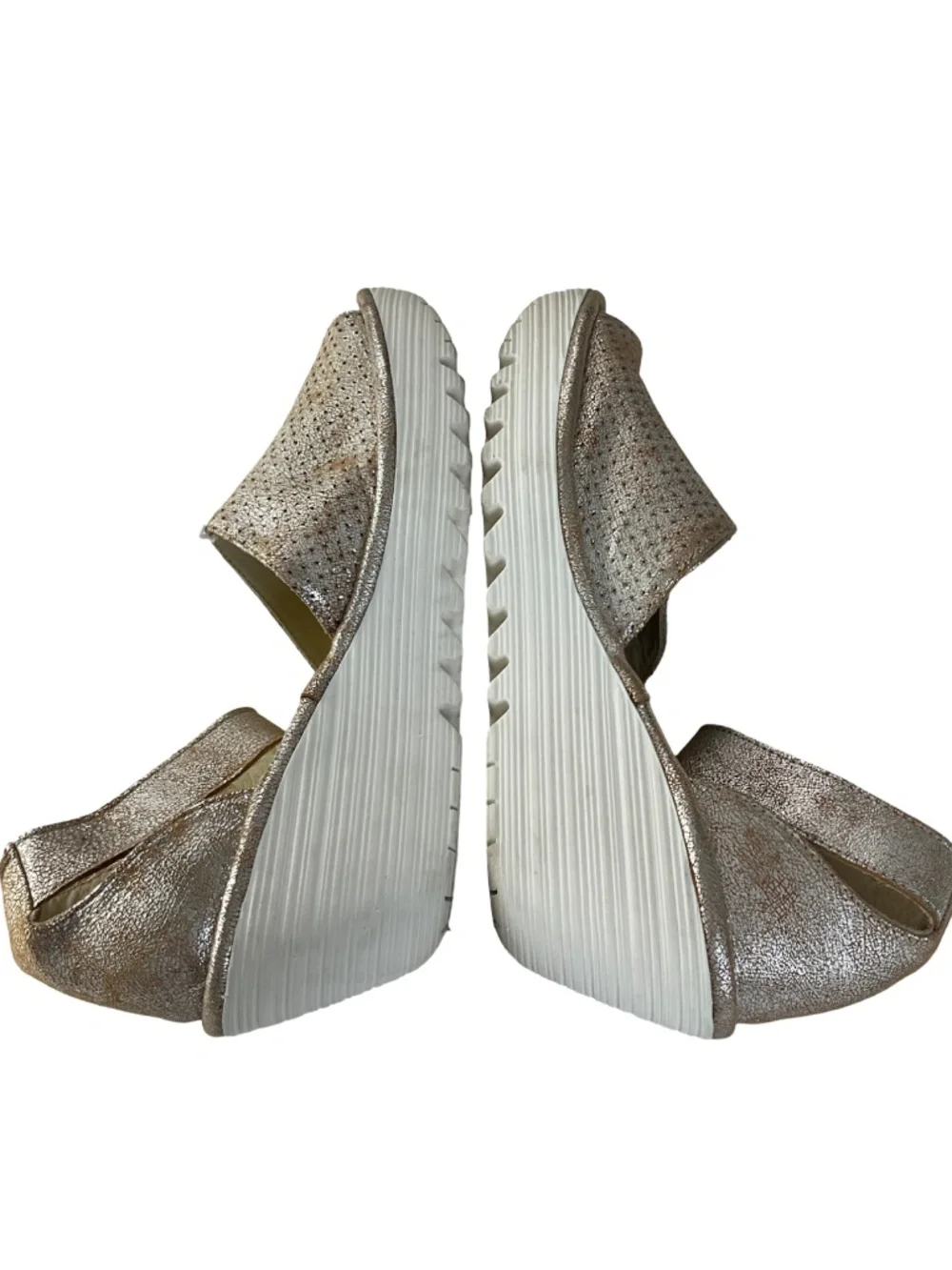 Fly London Yake Leather Wedge Sandals